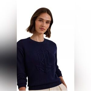 Lauren Ralph Lauren
Anchor Logo Combed Cotton Sweater, Regular & Petite
